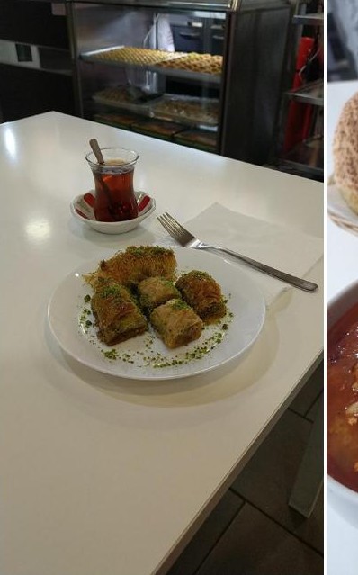 Baklava mit türkischem Tee